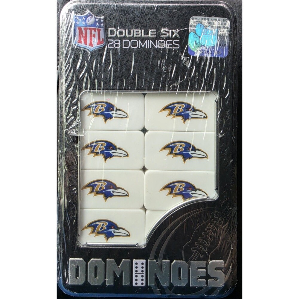 NFL Baltimore Ravens Collector Edition Double Six Dominoes
